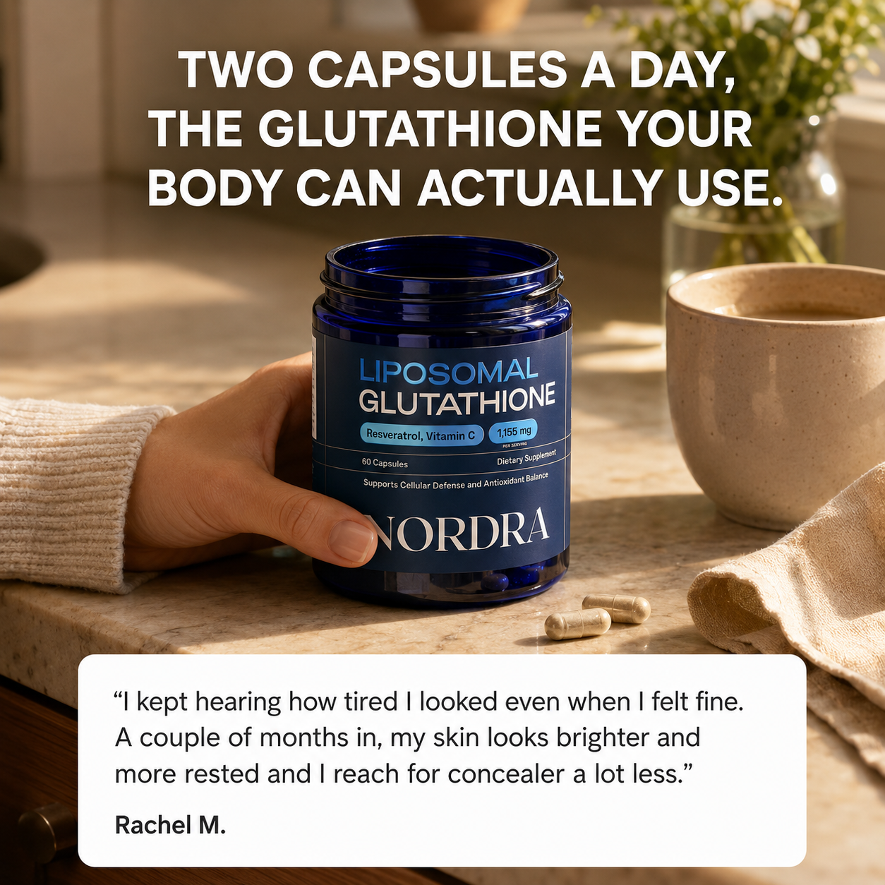 Lifestyle testimonial, a brighter more rested look